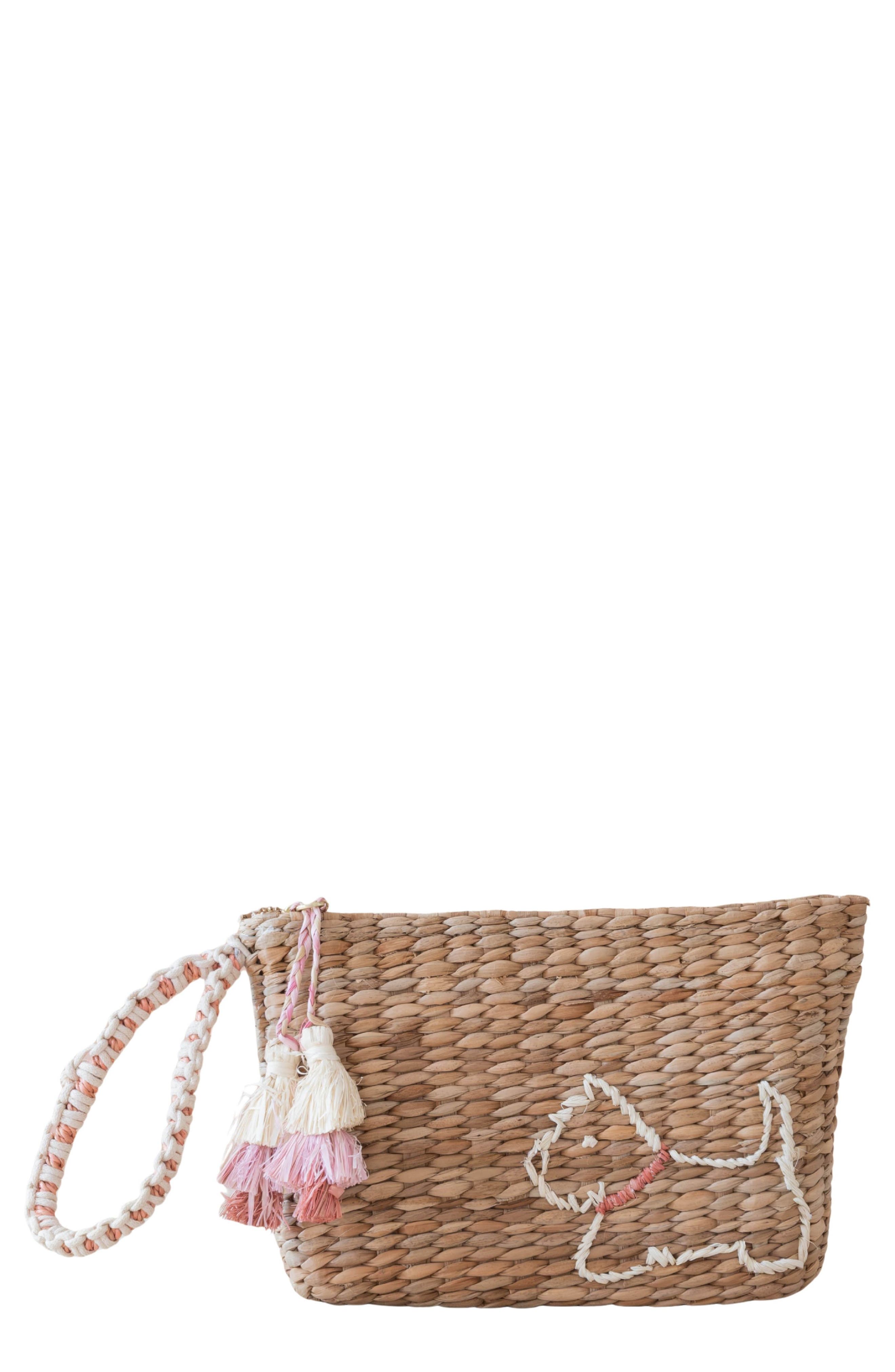 LIKHA Westie Embroidered Wristlet, Main, color, 