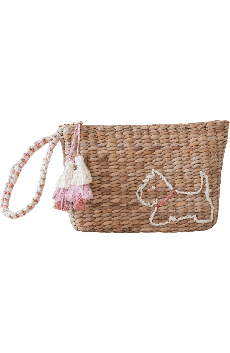 LIKHA Westie Embroidered Wristlet, Main, color,