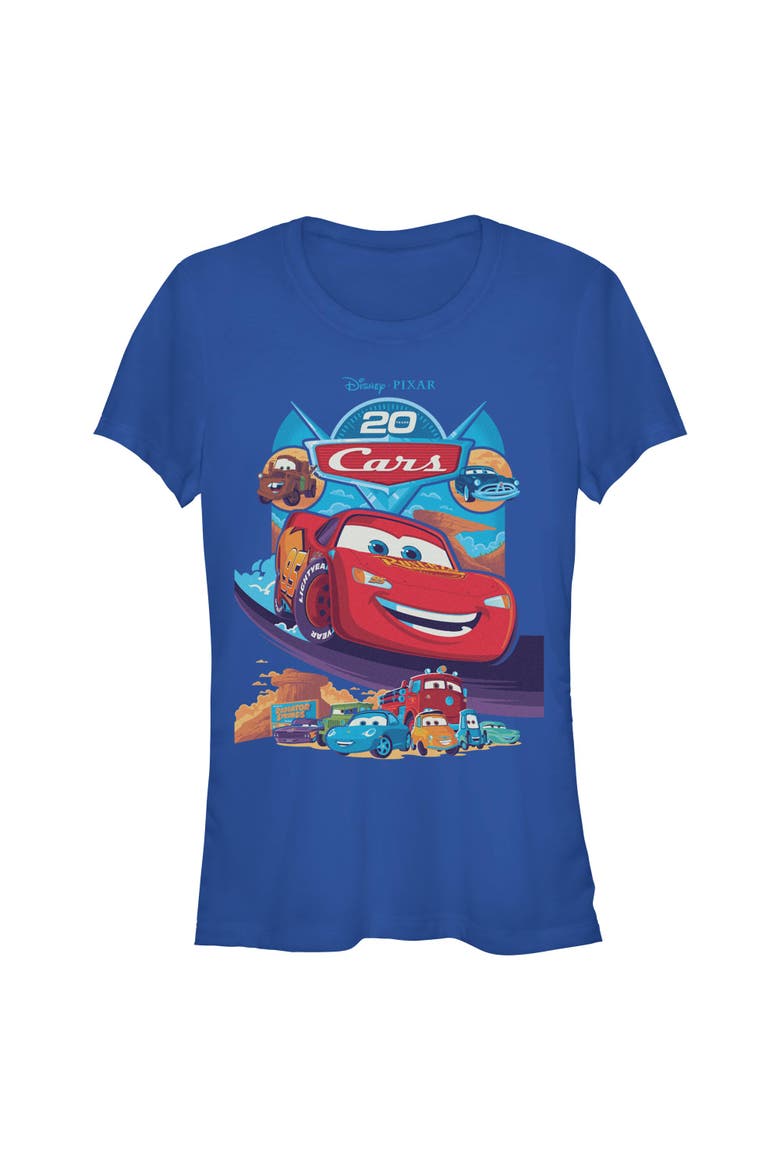 Junior's Anniversary Poster Short Sleeve T-Shirt, Main, color, Royal Blue