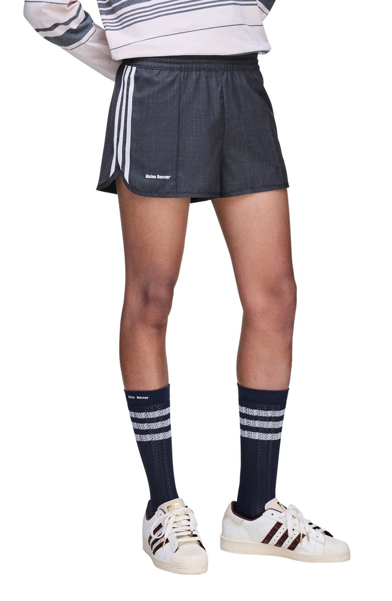 adidas x Wales Bonner Wool Blend Twill Shorts, Main, color, Dark Grey Heather