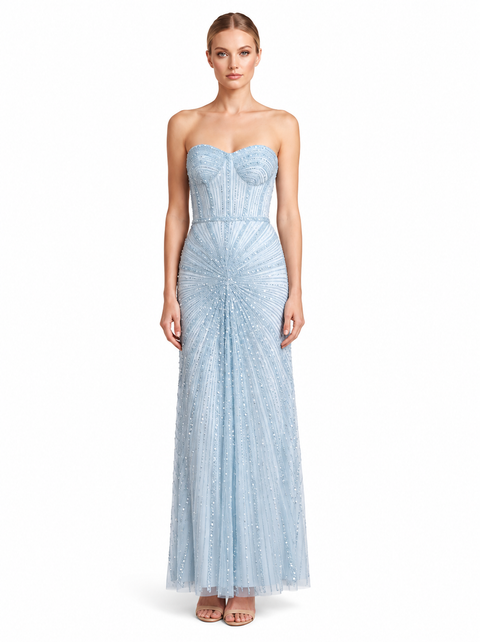 Strapless Beaded Gown
