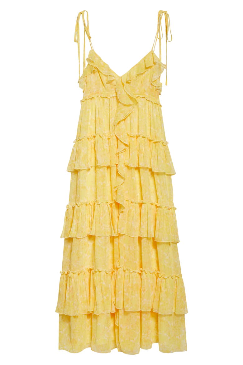 Painted Hydrangea Fadrid Maxi Dress, Alternate, color, MANGO SORBET MULTI