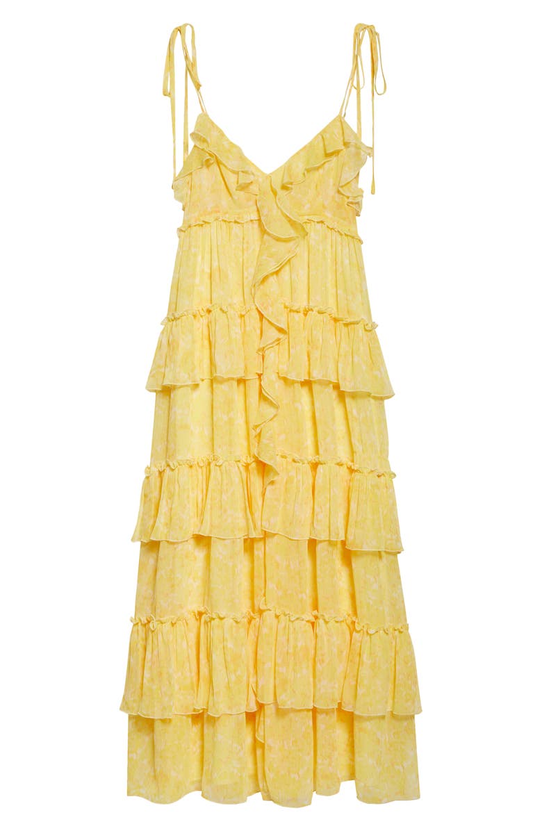 Cinq à Sept Painted Hydrangea Fadrid Maxi Dress, Alternate, color, Mango Sorbet Multi