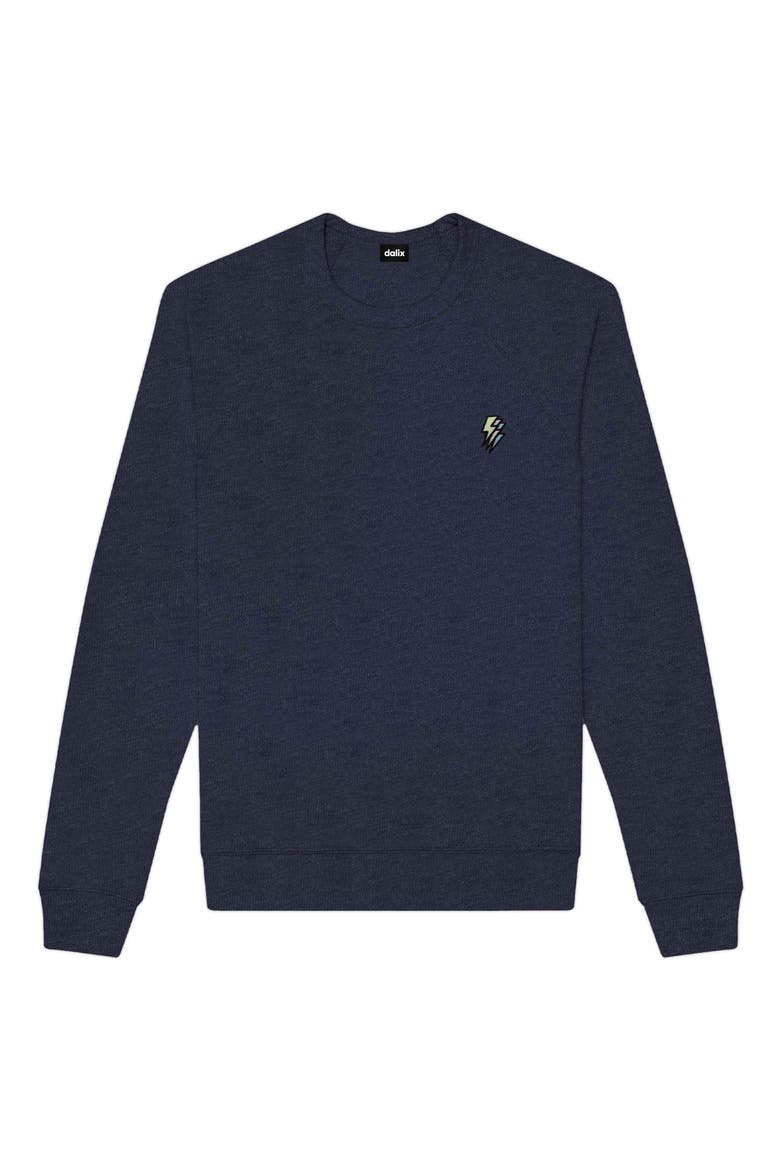 Lightning Fleece Sweatshirt, Main, color, Heather Navy