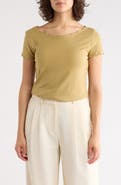T Tahari Scalloped Knit T-Shirt