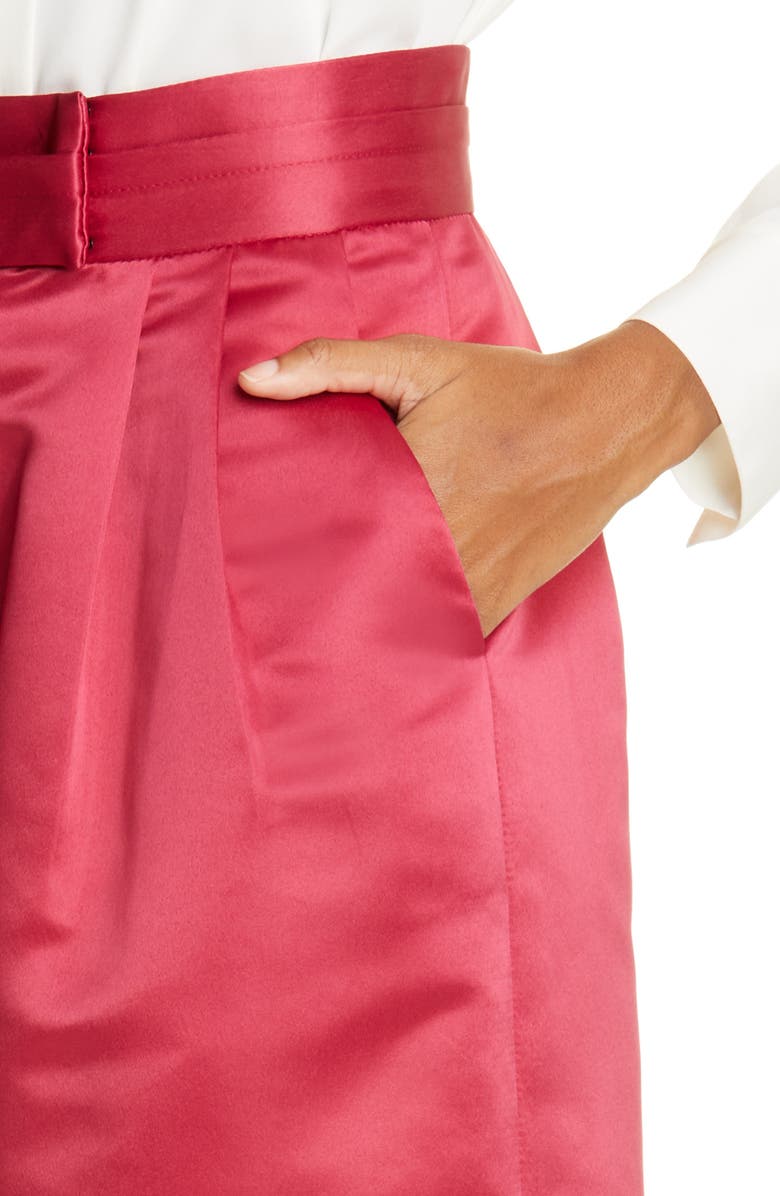Kimberly Goldson Liza Satin Cuff Wide Leg Pants, Alternate, color,
