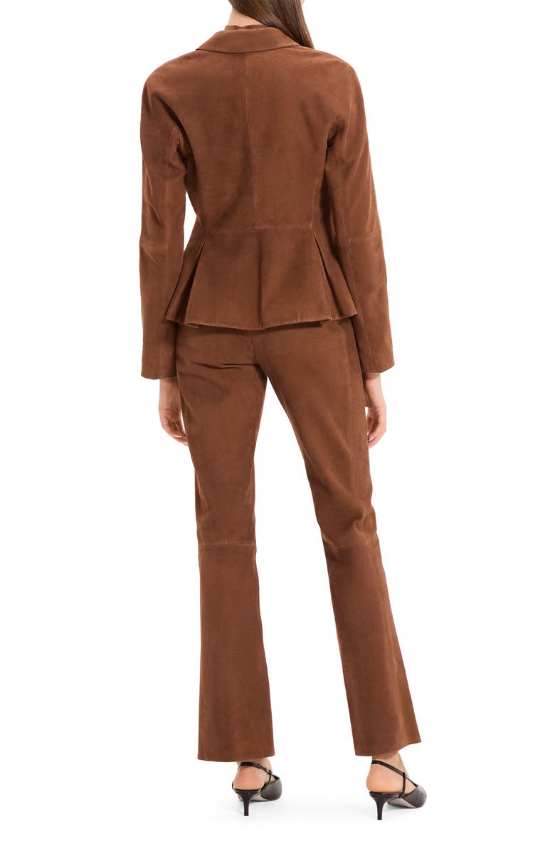 Theory Shaped Suede Blazer, Alternate, color, Caramel - D3g