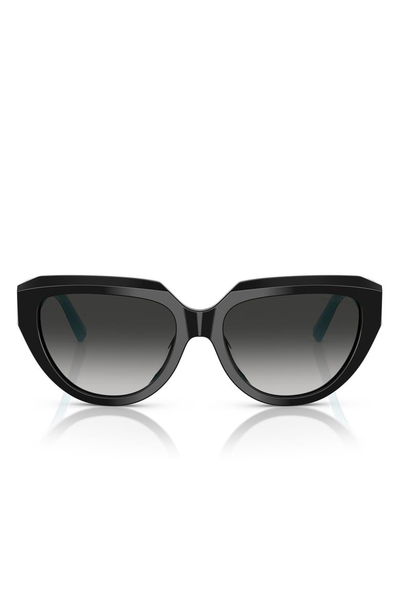 Tiffany & Co. 55mm Pillow Sunglasses, Main, color, Black / Grey Gradient