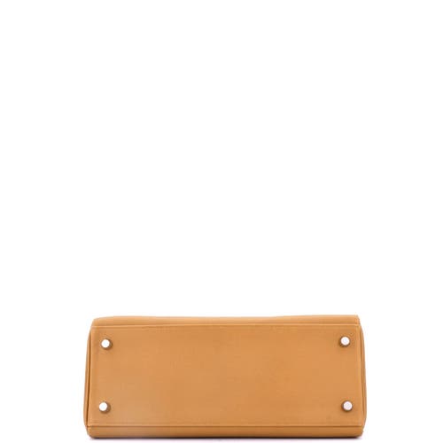 Pre-owned Hermes Hermes Kelly Handbag Verso Evercolor With Palladium Hardware 28