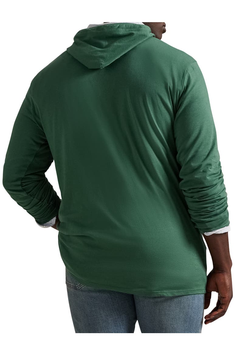 Big & Tall Polo Bear Jersey Hooded T-Shirt, Alternate, color, WASHED FOREST