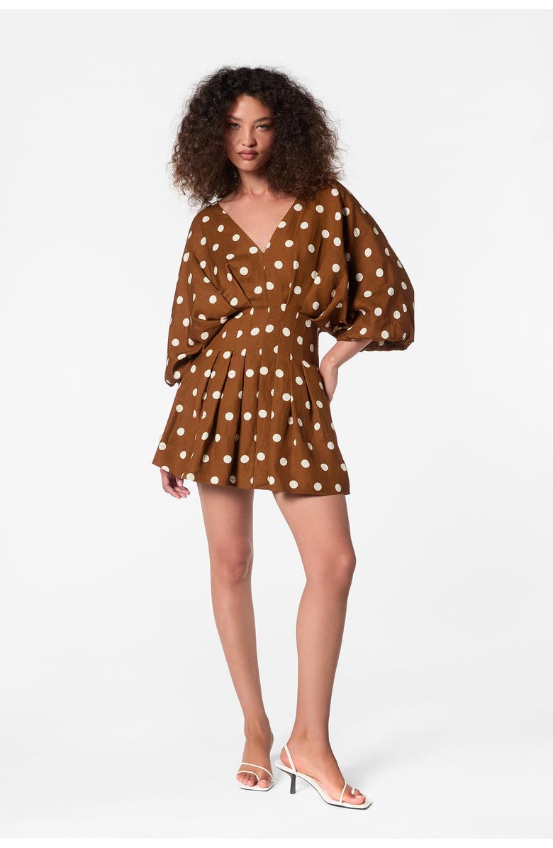 NICHOLAS NICOLINE DRESS, Main, color, Spice Ivory Polka Dot