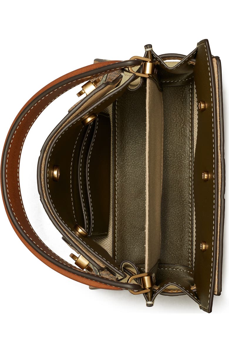 Tory Burch Small Lee Radziwill Diamond Exotic Leather Double Bag, Alternate, color,