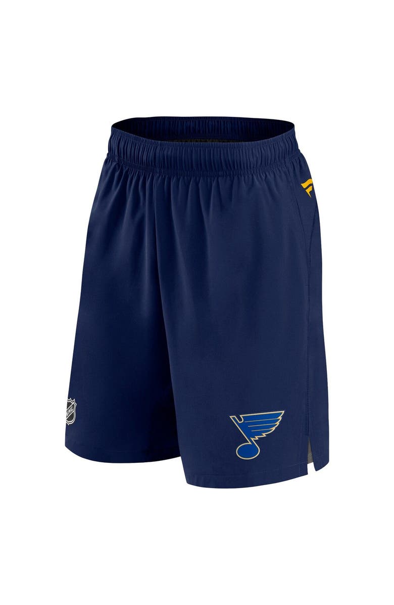 FANATICS Men's Fanatics Branded Navy St. Louis Blues Authentic Pro Rink Shorts, Alternate, color,