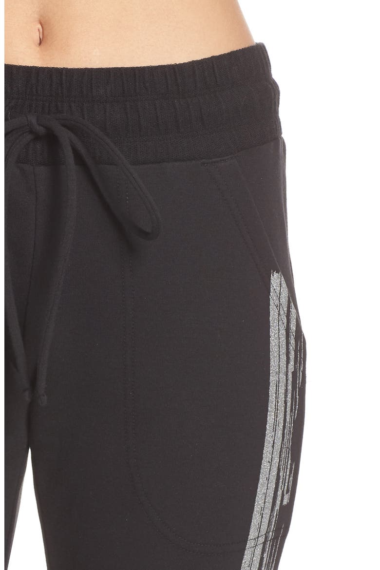 FP Movement Sunny Skinny Sweat Jogger Pants, Alternate, color, BLACK/ SILVER
