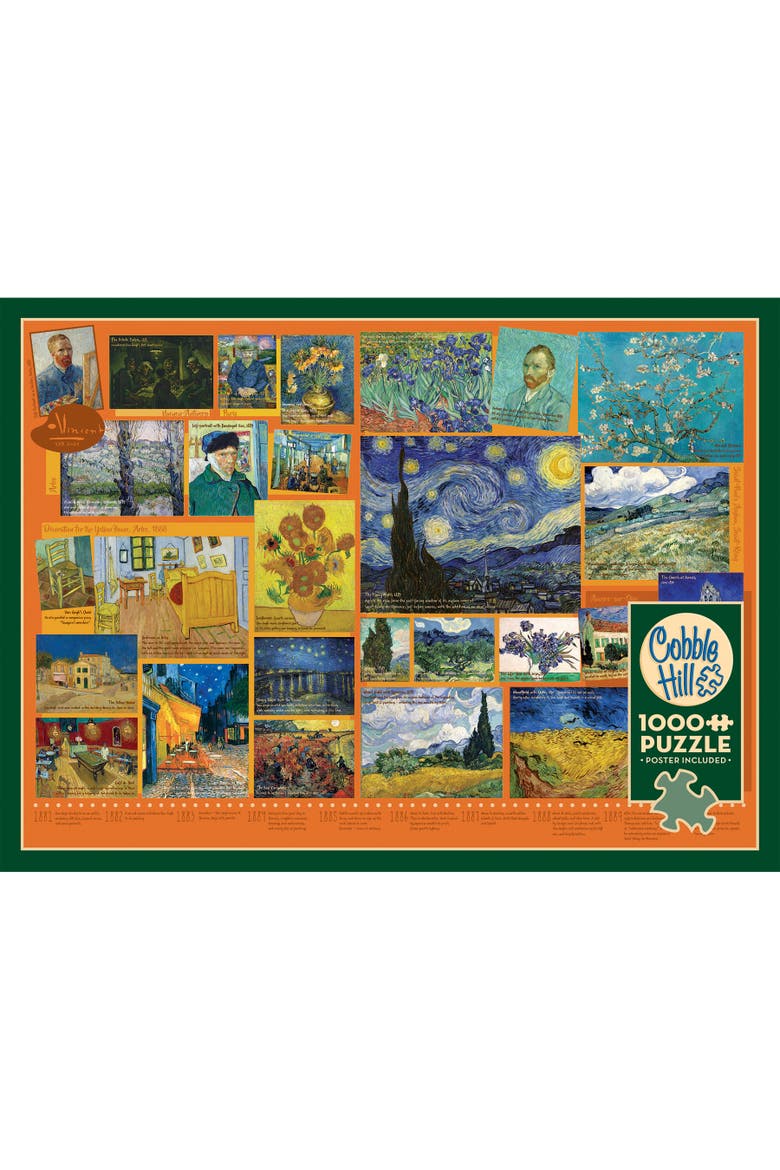 1000 Piece Puzzle Van Gogh Reference Poster Included, Alternate, color, Multicolored