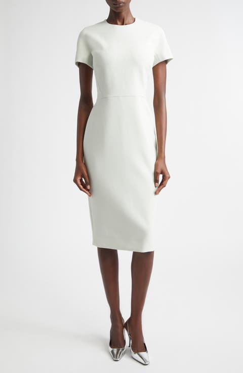 Fitted Double Crepe T-Shirt Dress