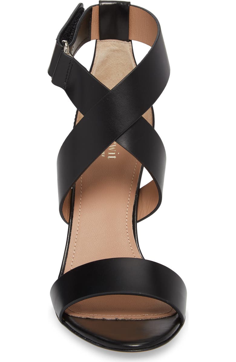 Lewit Isa Sandal, Alternate, color, Black Leather