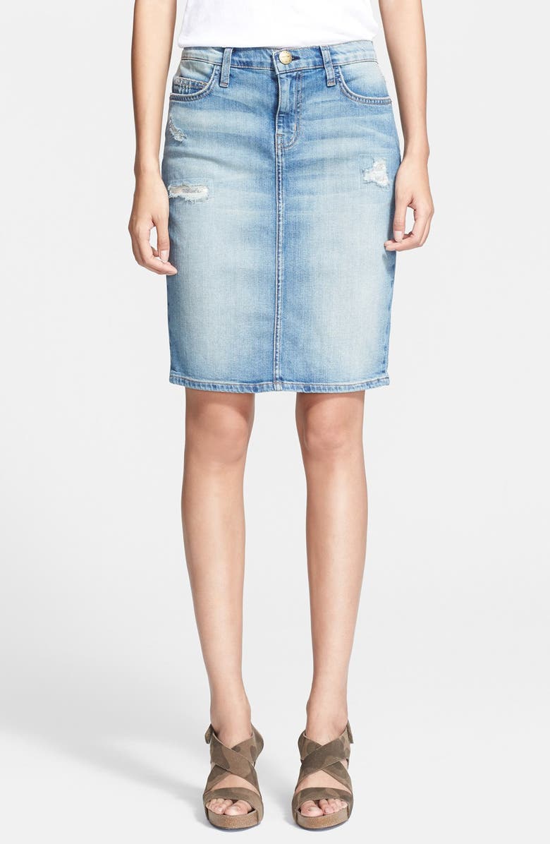 Current/Elliott 'The Stiletto' Denim Pencil Skirt, Main, color,
