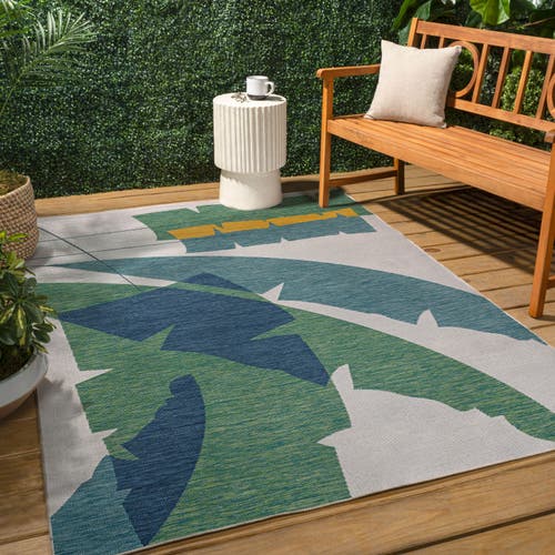 Jonathan Y Shelby Coastal Vintage Abstract Palm Leaf Indoor/outdoor Area Rug