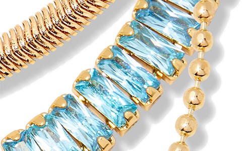 Brook & York Brook And York Priya Birthstone Tennis Bracelet Set In Gold December
