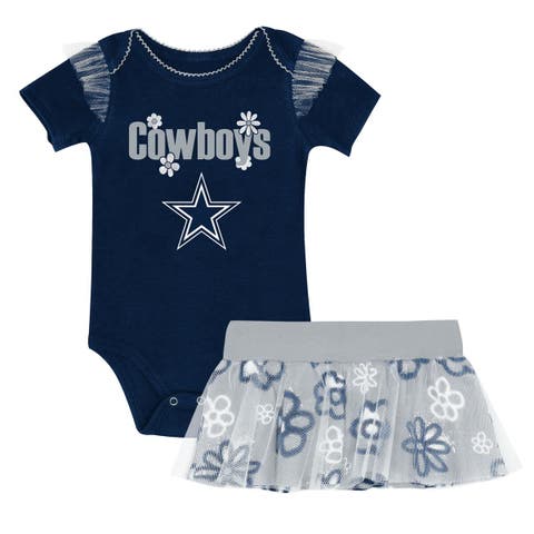 Girls Infant Outerstuff Dallas Cowboys My Team Rocks Bodysuit and Skirt Set
