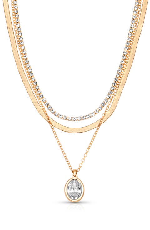Divine Cubic Zirconia Layered Necklace