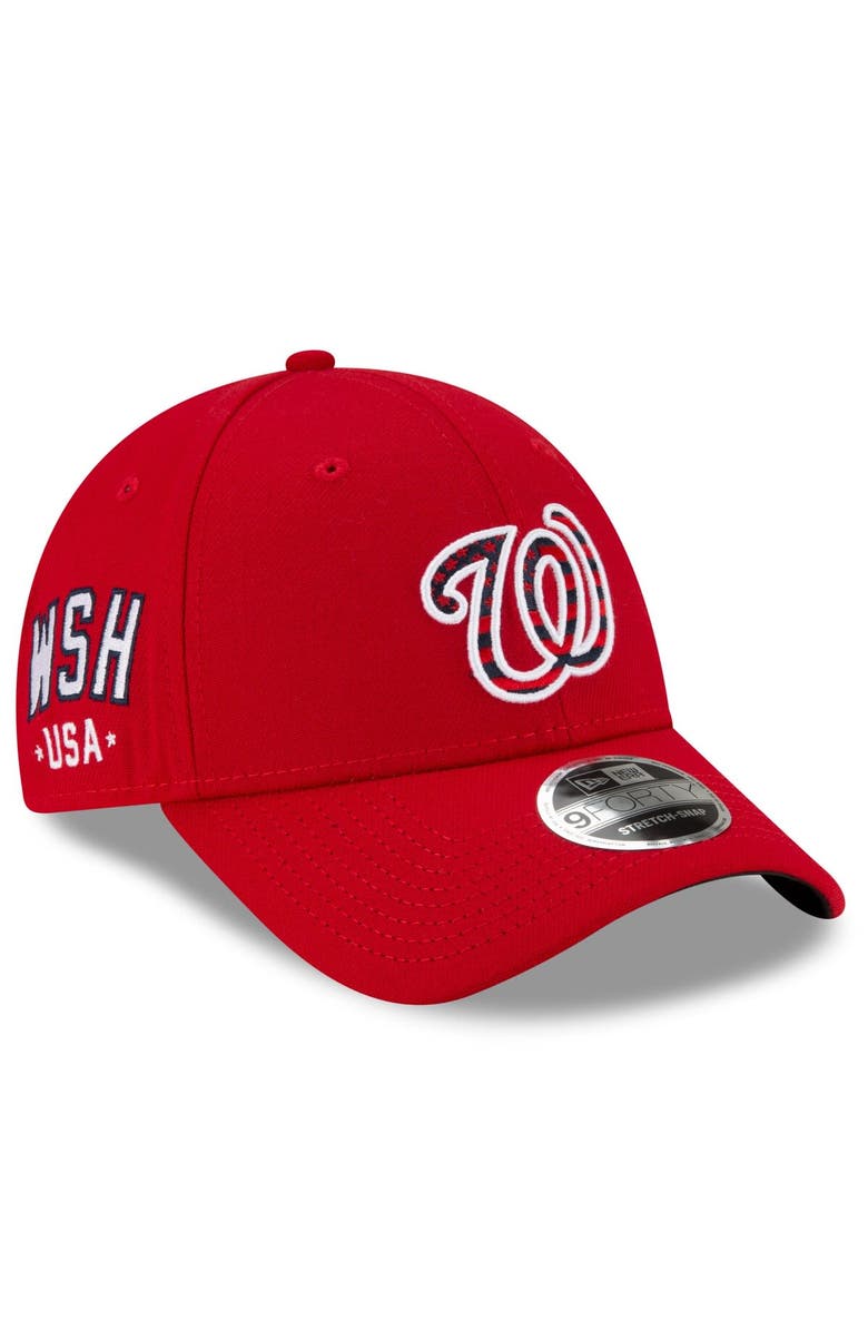 New Era Men's New Era Red Washington Nationals 4th of July 9FORTY Snapback Adjustable Hat, Main, color, 