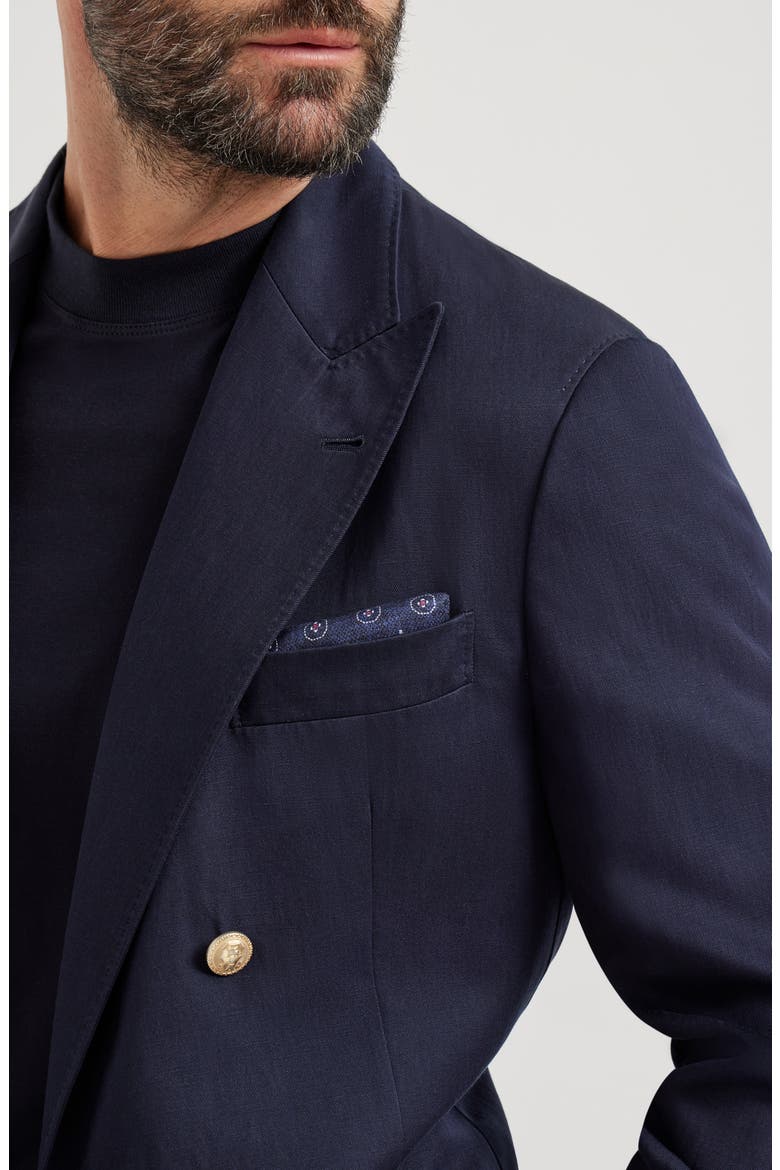 Silk pocket square, Alternate, color, Navy Blue
