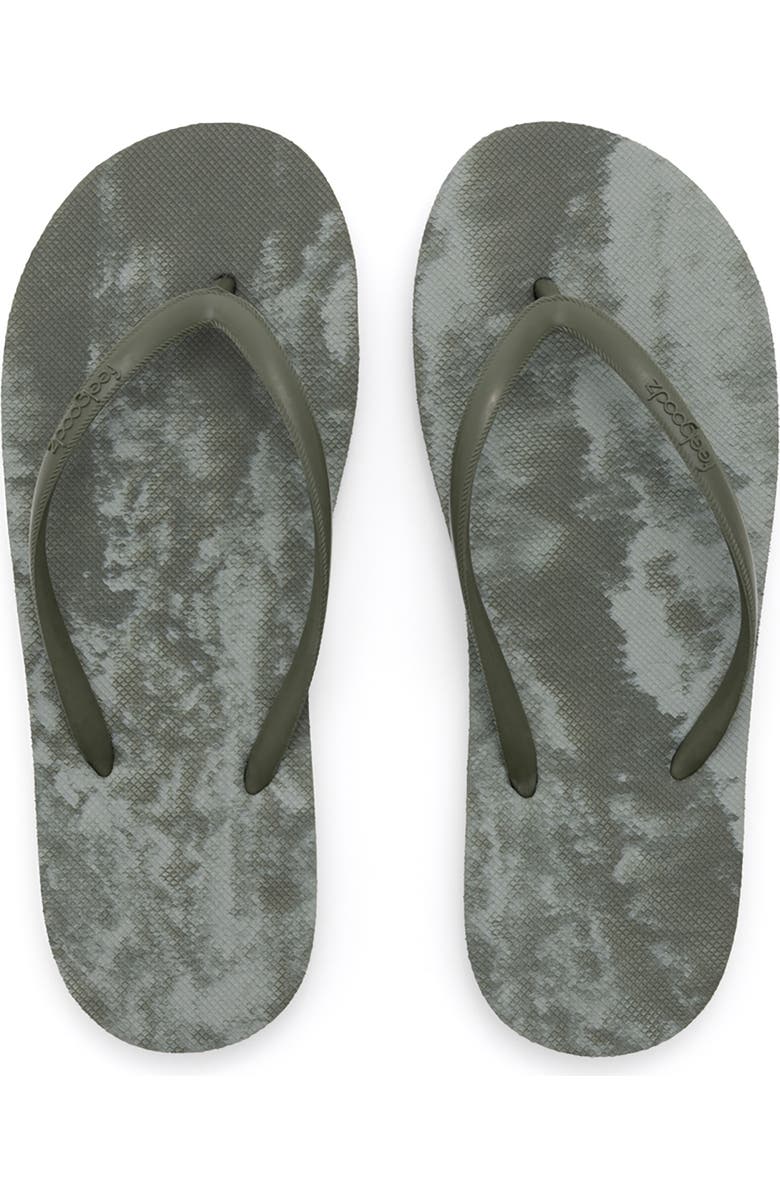 Feelgoodz Women's Slimz Remix Natural Rubber Flip-Flip Thong Sandals, Alternate, color, Mangrove