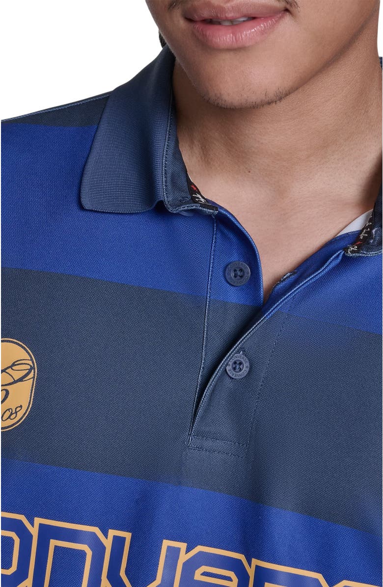 Converse Retro Chuck Short Sleeve Polo Shirt, Alternate, color, Converse Blue Multi