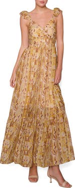 MELLODAY Print Tiered Maxi Dress
