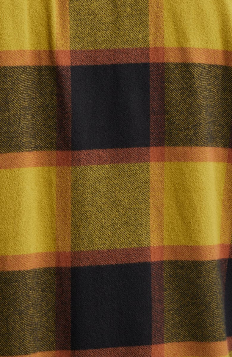 Vans Larkspur Plaid Stretch Cotton Flannel Button-Up Shirt, Alternate, color, Burnt Gold/Black