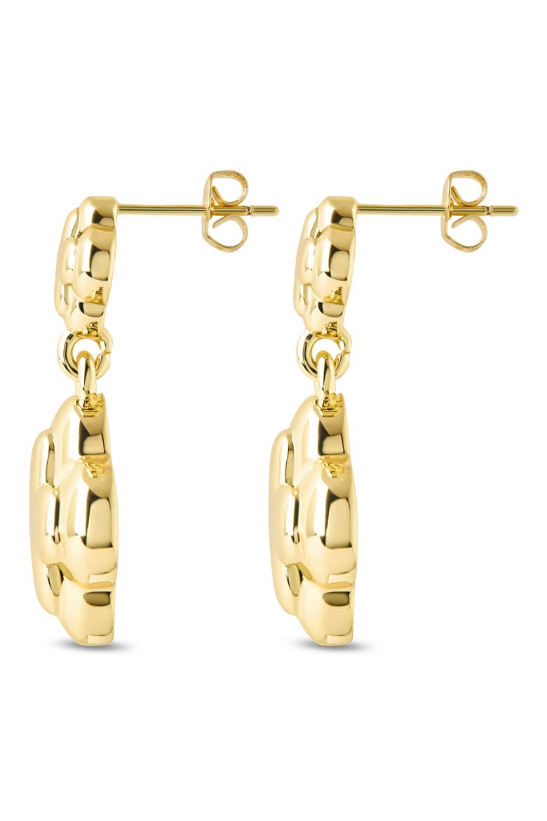Jasmina Clover Charm Drop Earrings, Alternate, color, GOLD