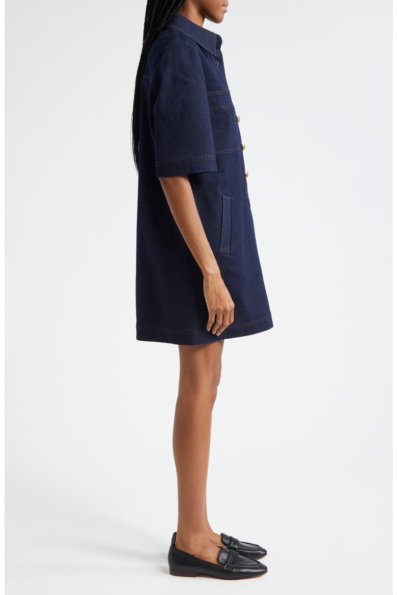 Koulis Denim Minidress, Alternate, color, MIDNIGHT WASH