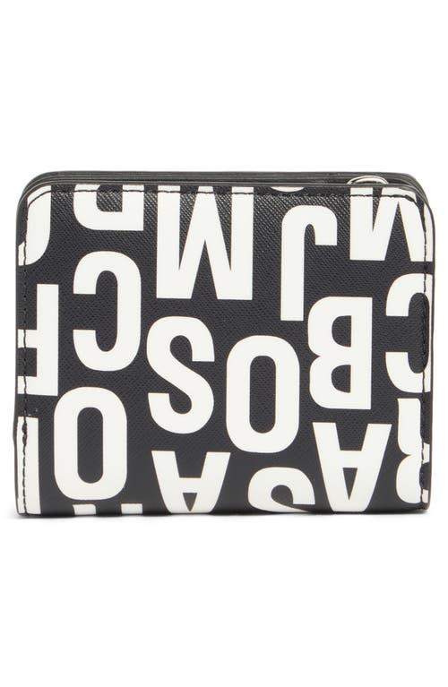 Marc Jacobs Jumbled Logo Wallet In Black/white