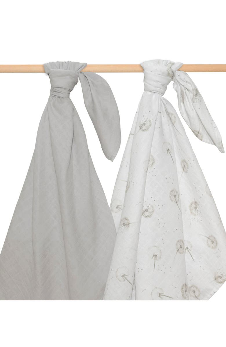 Living Textiles Dandelion 2-Pack Organic Cotton Swaddles, Alternate, color,