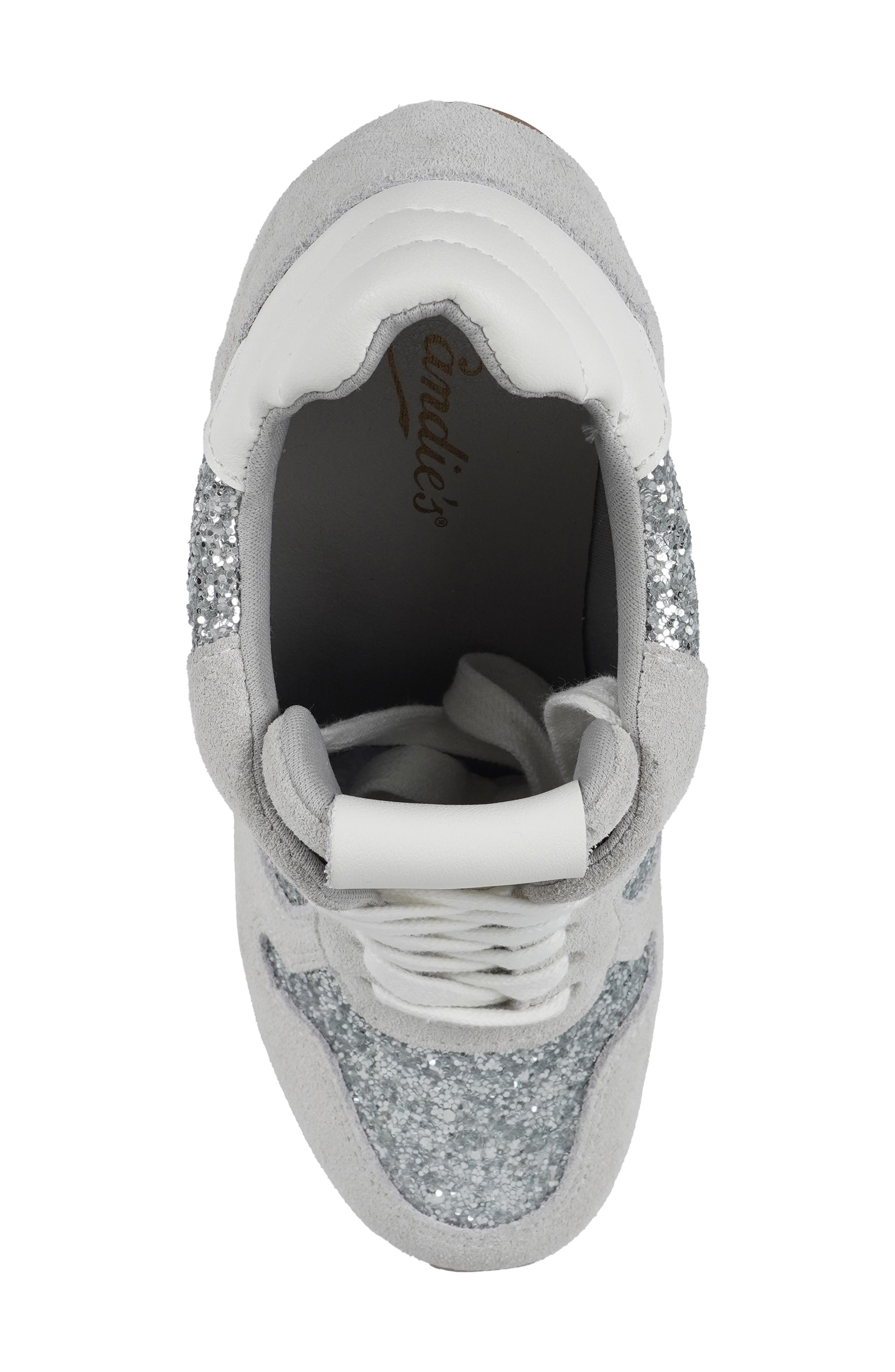 Candie's Percy Platform Pump, Alternate, color, Grey/ Silver