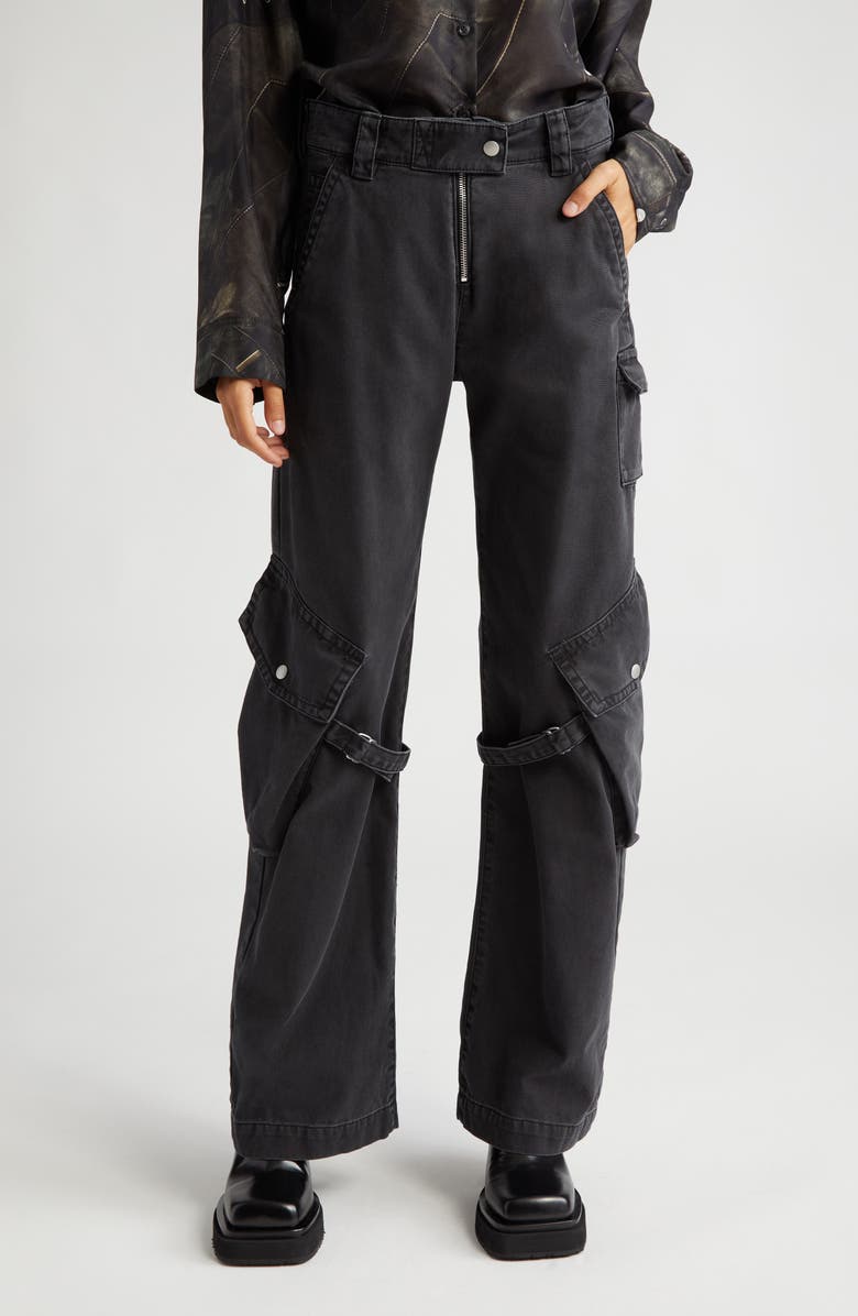 Acne Studios Potina Cotton Cargo Pants, Main, color, 