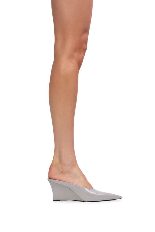Black Suede Studio Aysha 70 Wedge In White