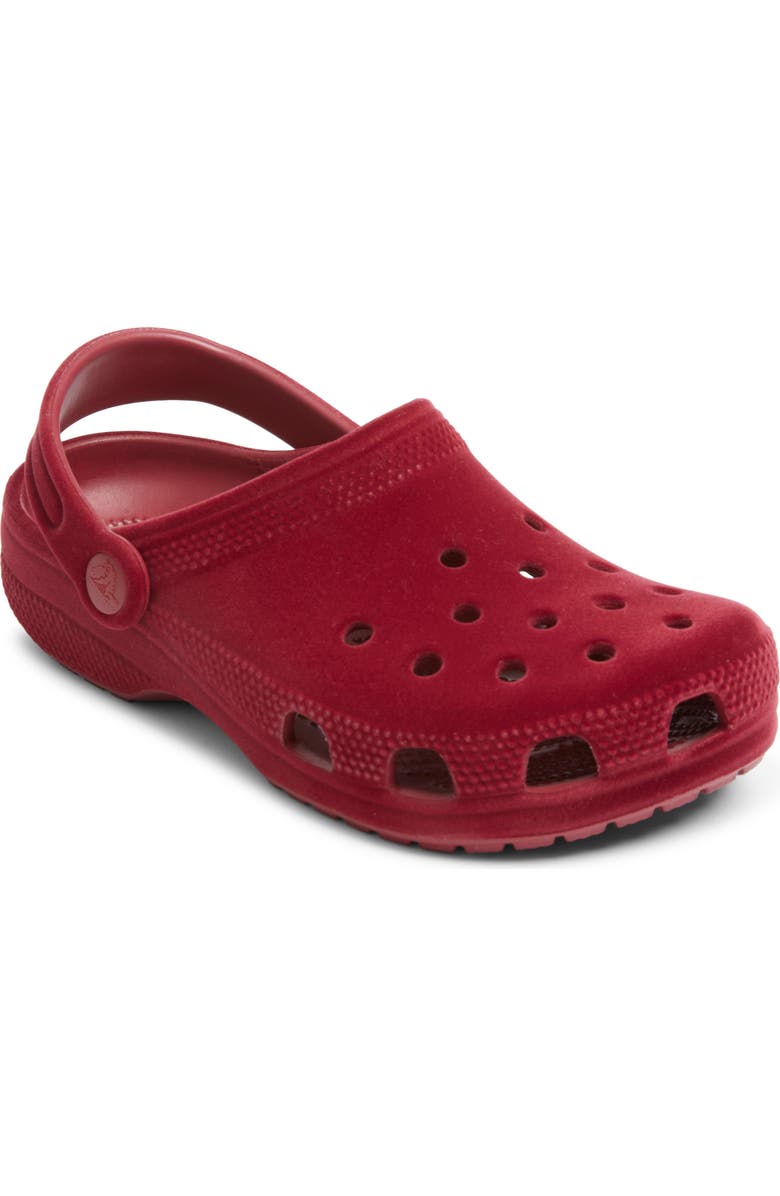 CROCS Kids' Classic Velvet Clog, Main, color, Beetroot