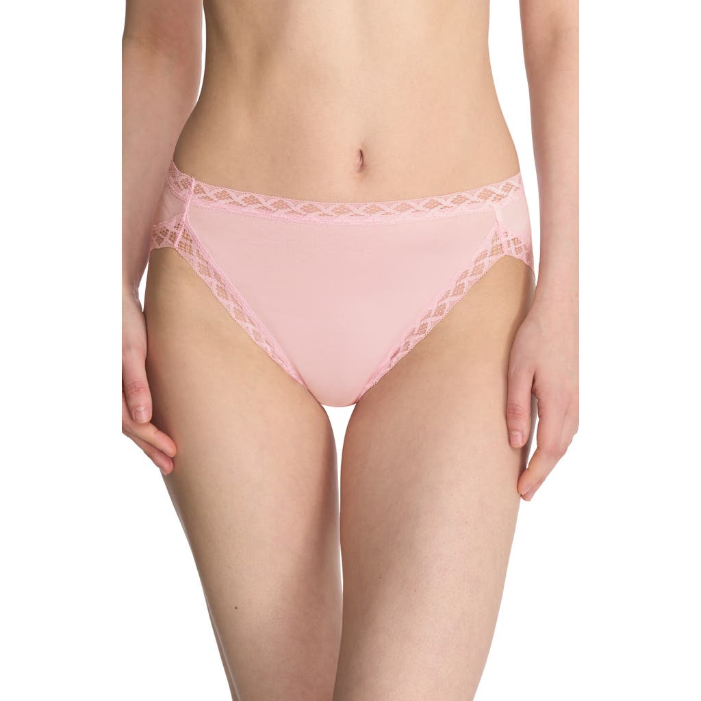 Natori Bliss Cotton French Cut Briefs in Perfect Pink