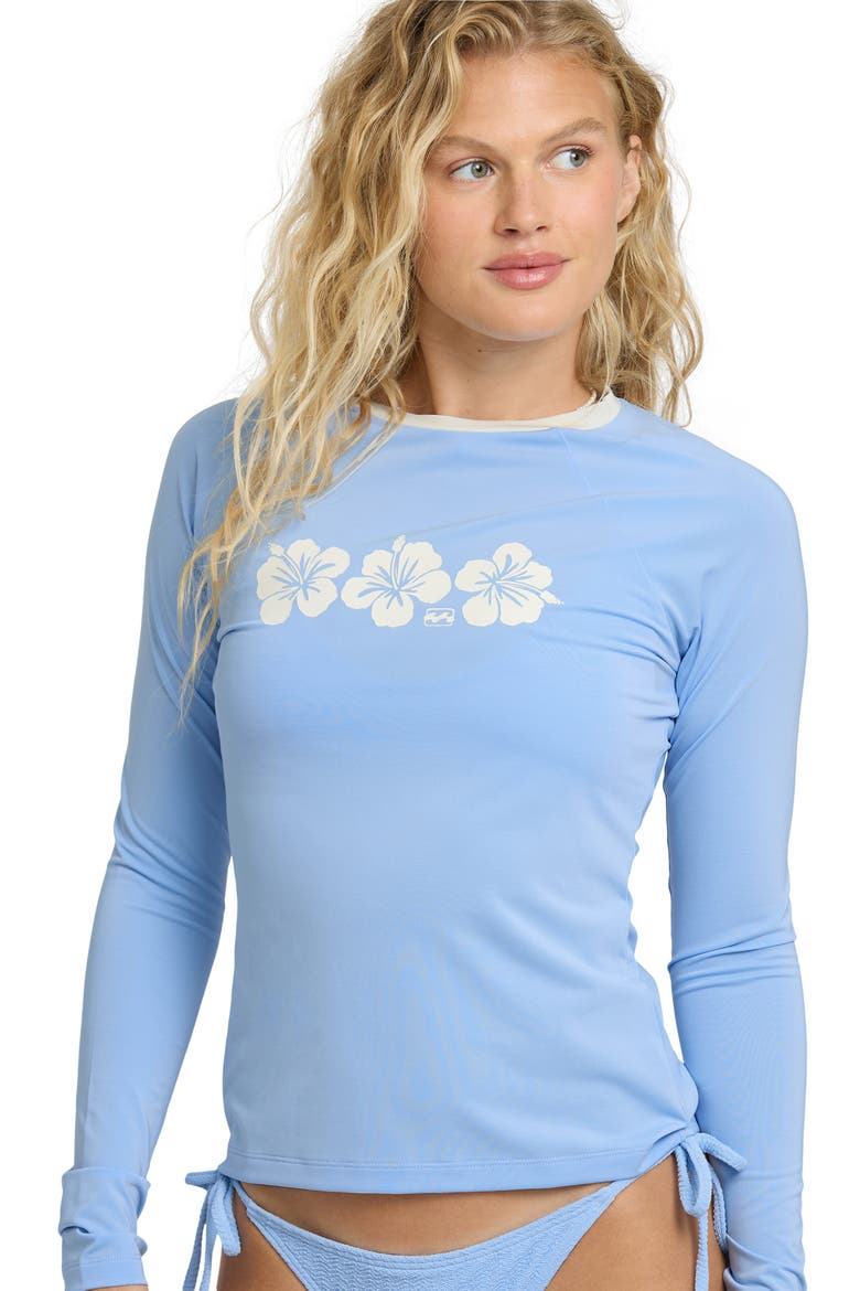 Simply Long Sleeve Crop Rashguard, Alternate, color, BLUE BELL