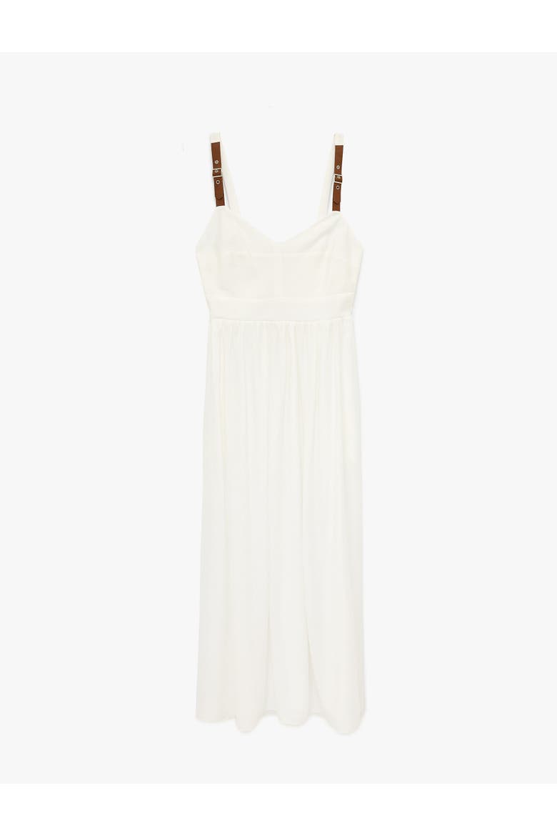 V-Neck Sleeveless Maxi Dress with Adjustable Straps, Alternate, color, OFF WHITE
