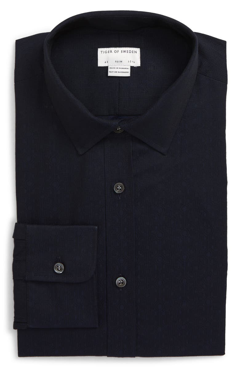 Tiger of Sweden Trim Fit Dress Shirt, Alternate, color, 