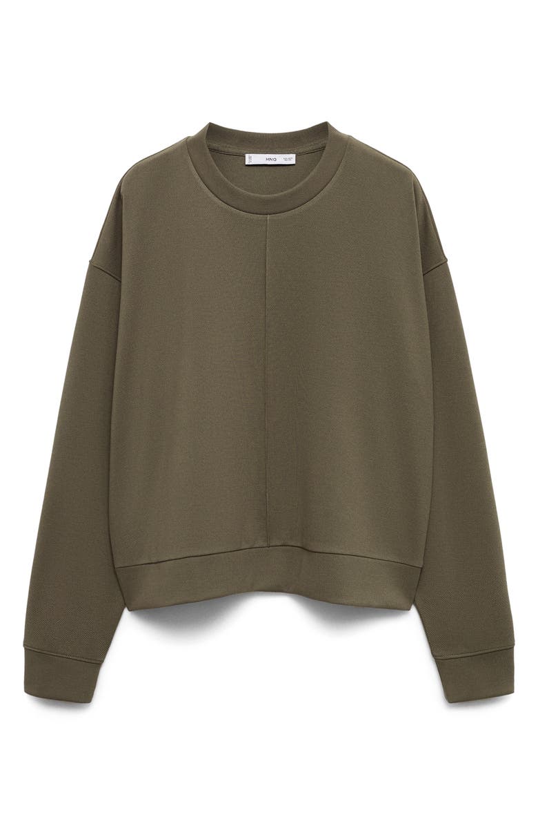 MANGO Exposed Seam Crewneck Sweatshirt, Alternate, color,