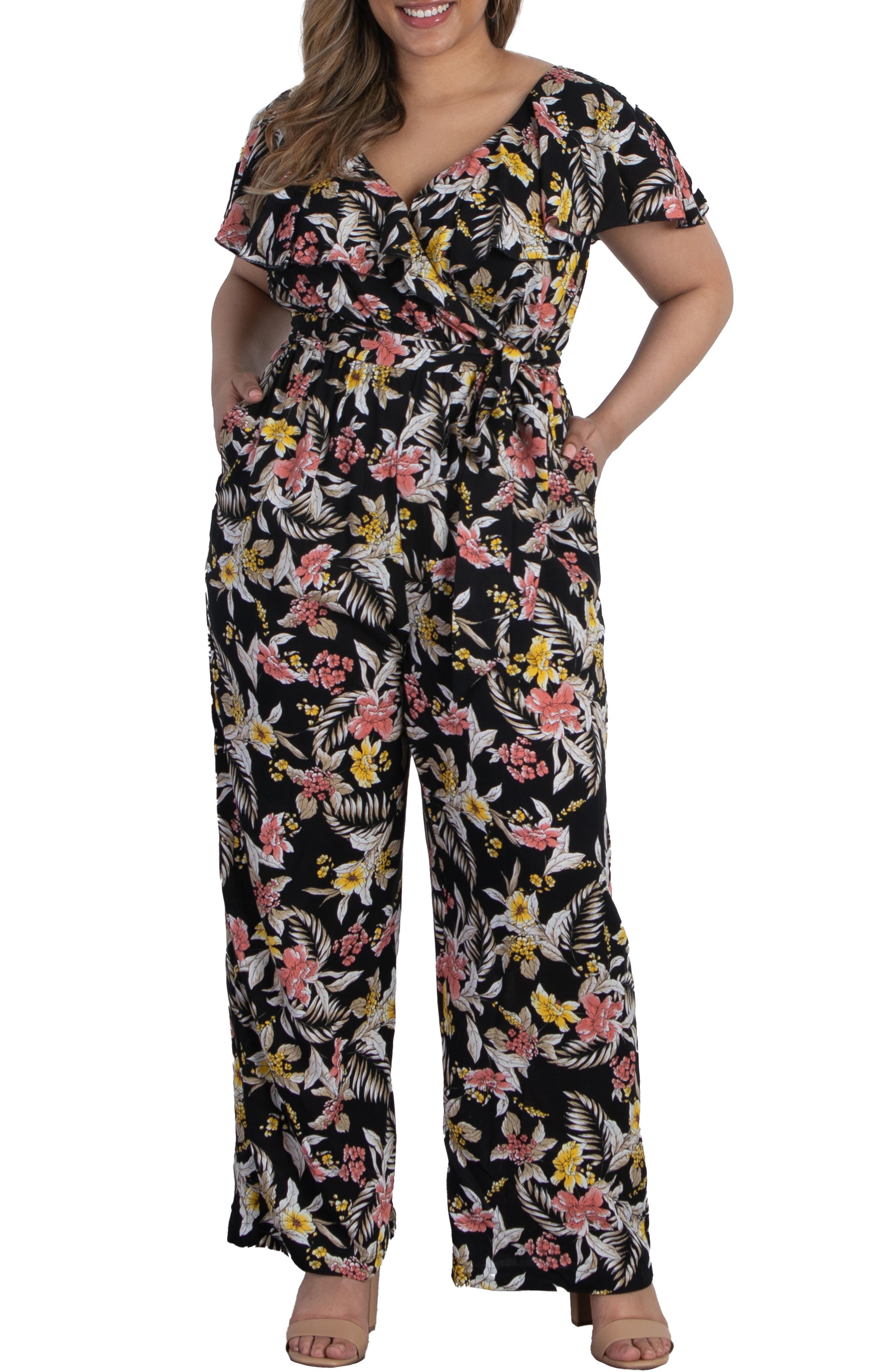 Kiyonna Odessa Ruffle Jumpsuit (Women) | Nordstrom