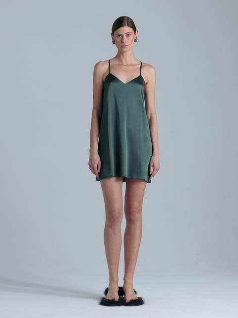 Patricia Silk Slip Mini Dress
