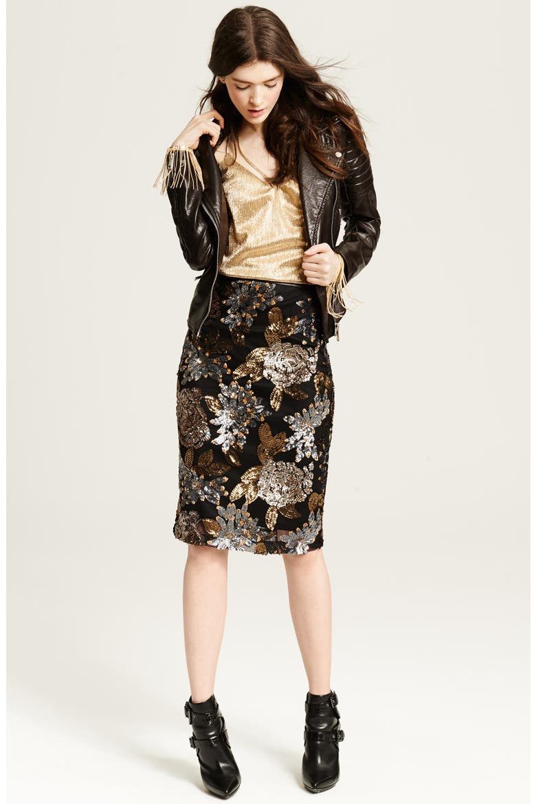 Quilted Faux Leather Jacket, Alternate, color, BLACK