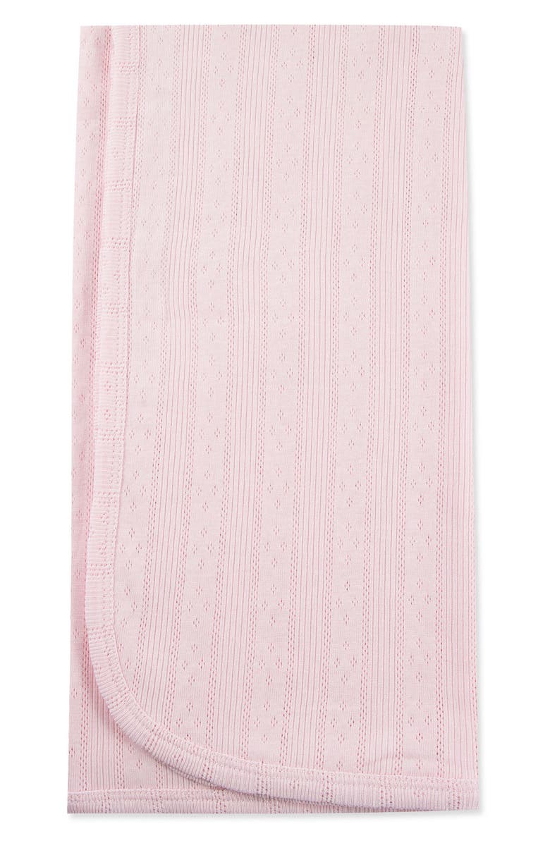 Little Me Dainty Flowers Pointelle Cotton Blanket, Alternate, color,