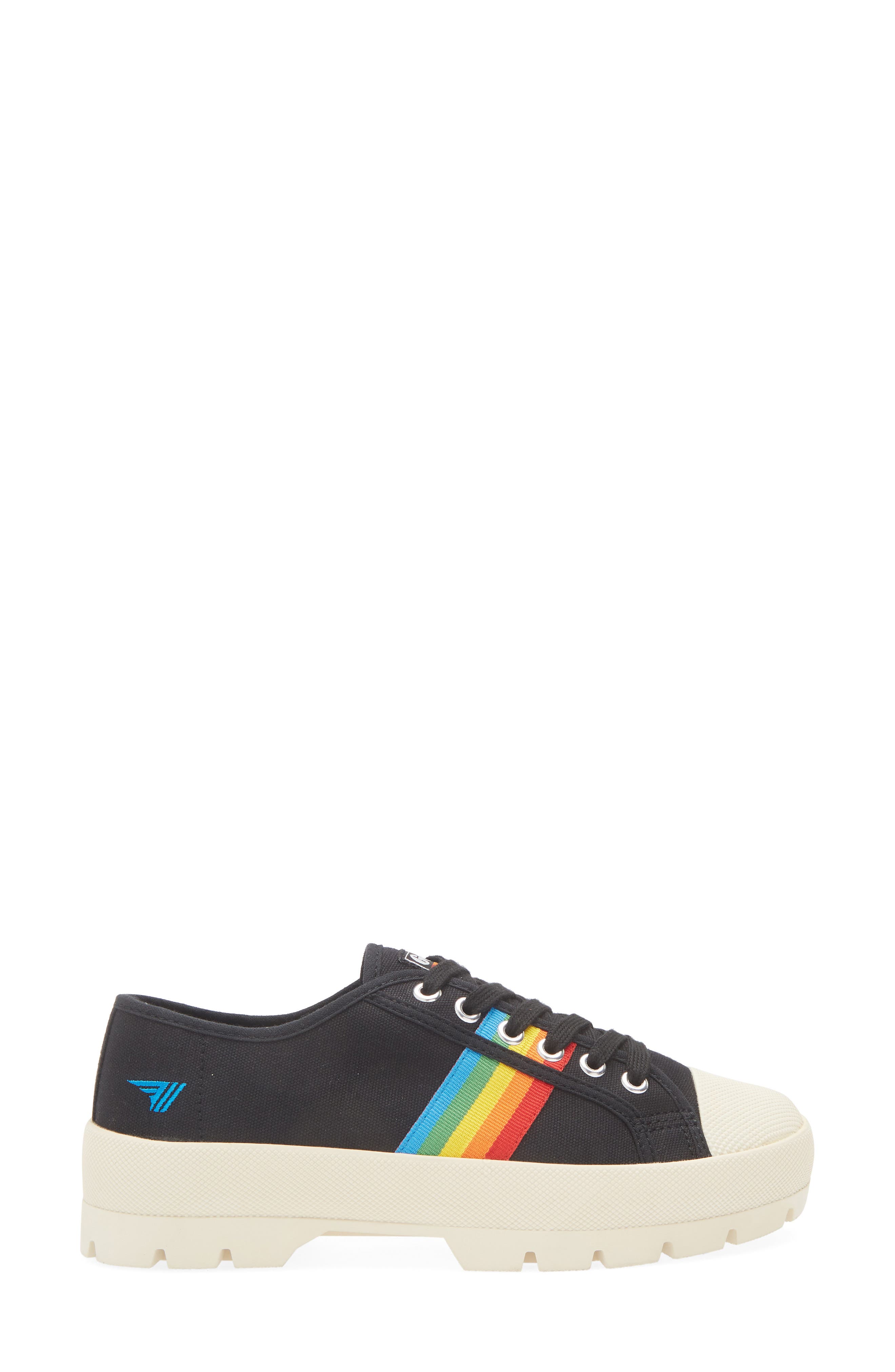 Gola Coaster Peak Rainbow Sneaker, Alternate, color, Black/ Multi